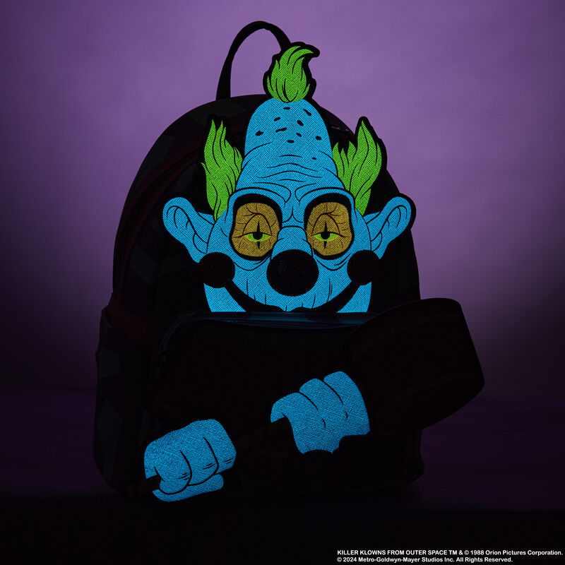 Loungefly Killer Klowns from Outer Space Jumbo Cosplay Glow Mini Backpack