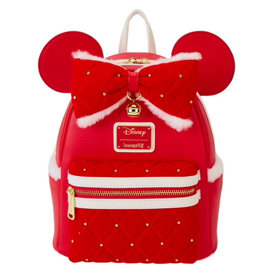 Loungefly Minnie Mouse Exclusive Santa Suit Cosplay Mini Backpack