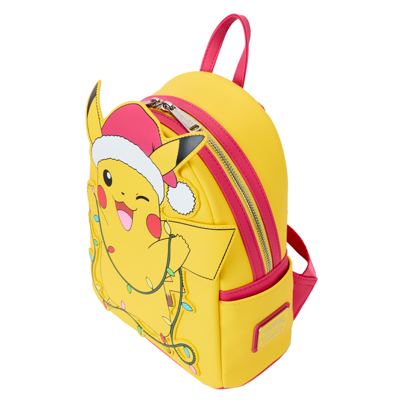 Loungefly Pokémon Santa Pikachu Christmas Lights Light Up Mini Backpack