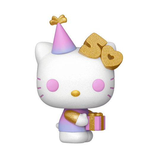 Hello Kitty - Hello Kitty with Present 50th Anniversary Glitter Funko Pop!