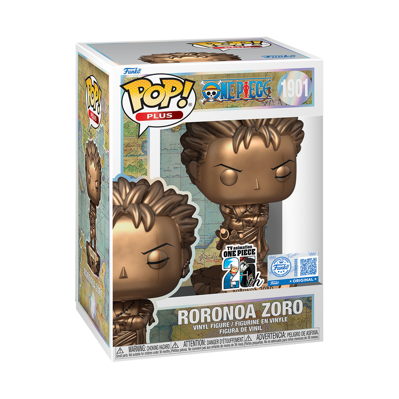 One Piece - Roronoa Zoro Statue (Bronze) Funko Pop! Plus