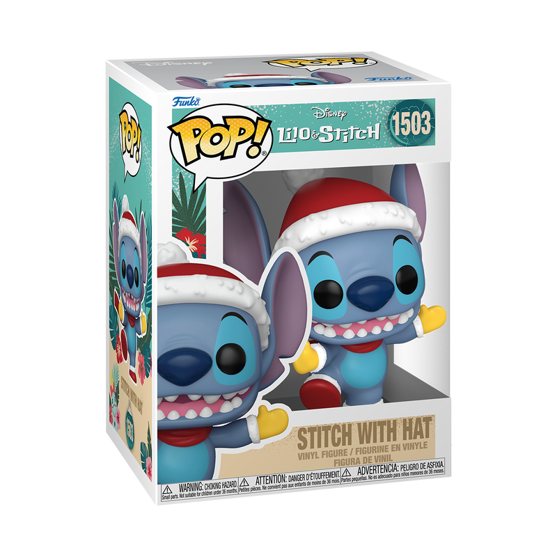 Lilo & Stitch - Stitch With Santa Hat Funko Pop!