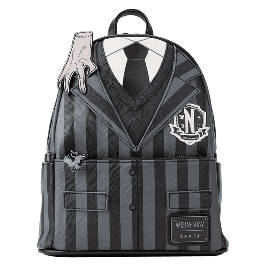 Loungefly Wednesday Addams Exclusive Nevermore Cosplay Mini Backpack