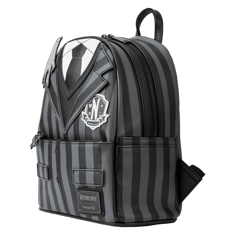 Loungefly Wednesday Addams Exclusive Nevermore Cosplay Mini Backpack