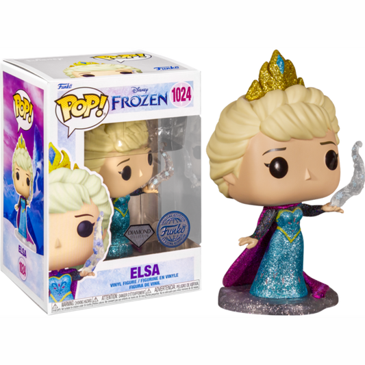 Frozen - Elsa Ultimate Disney Princess Diamond Glitter Funko Pop! (DAMAGED BOX)