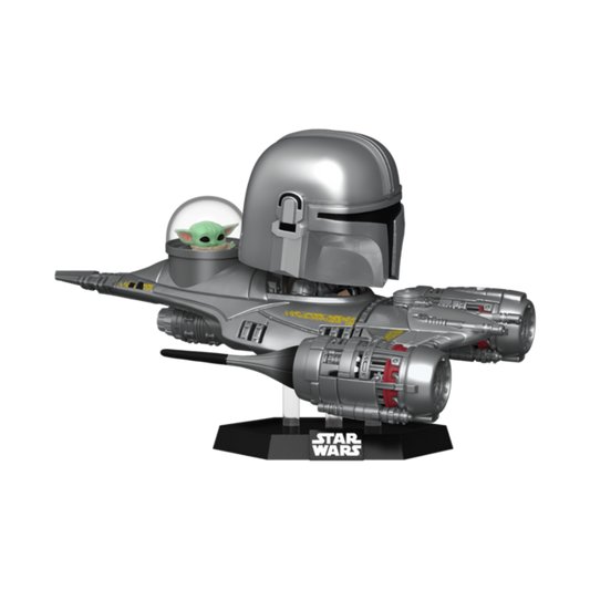 Star Wars: The Mandalorian - The Mandalorian in N1 Starfighter (with Grogu) Funko Pop! Ride