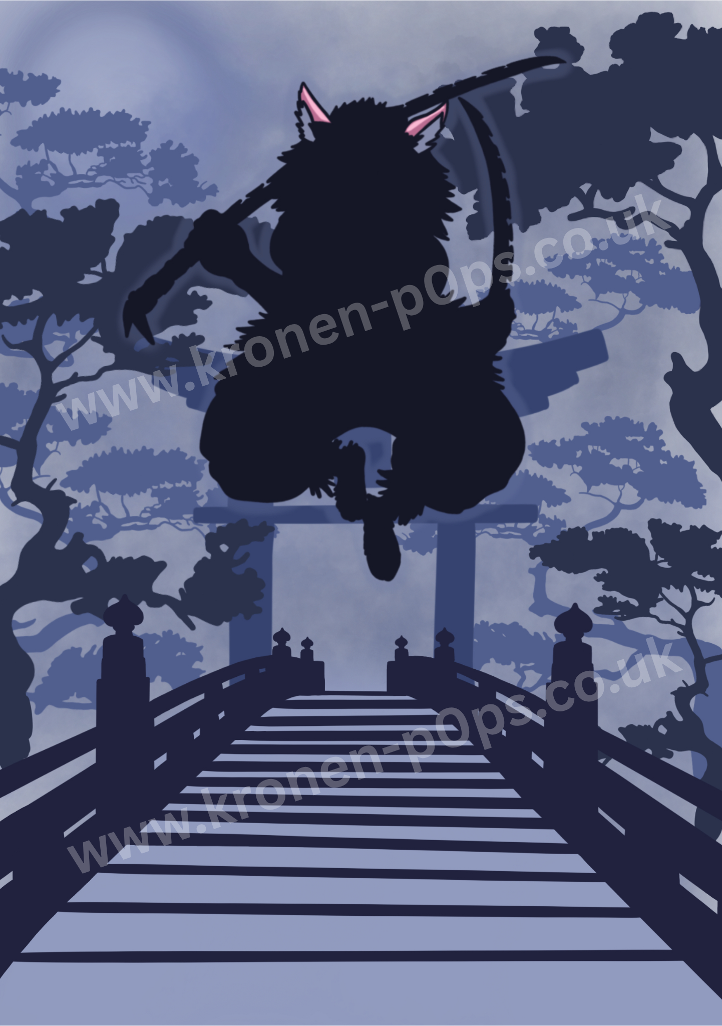 Boar Warrior Silhouette A5 Art Print