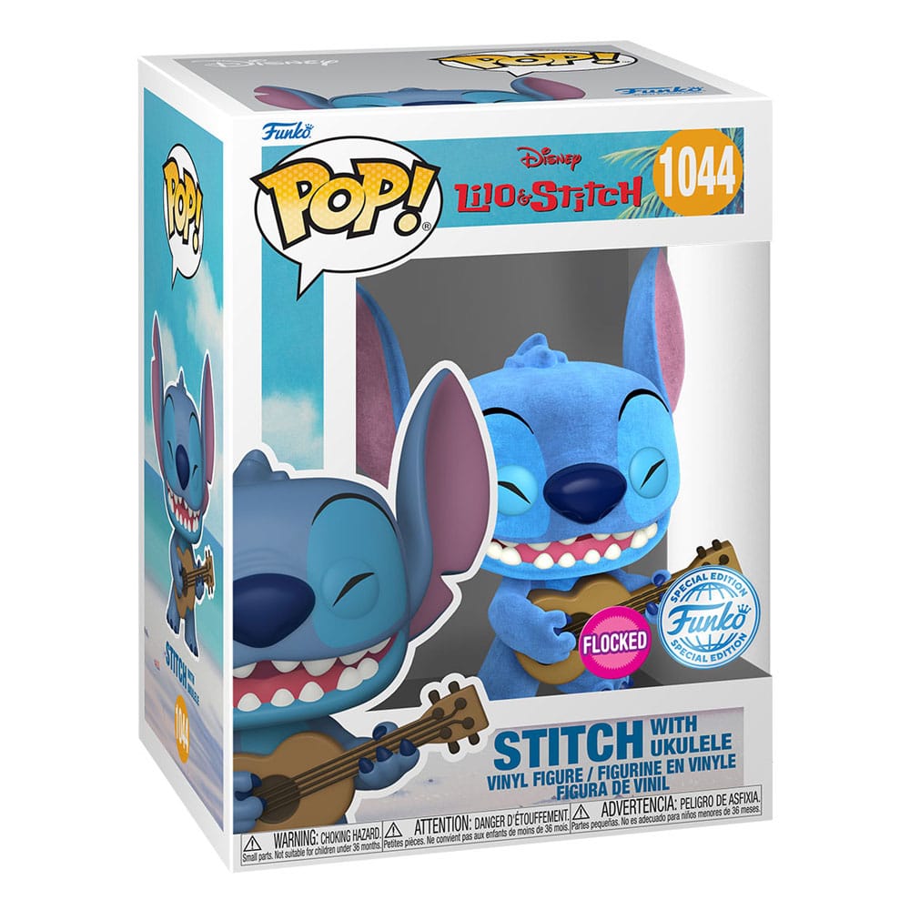 Lilo & Stitch POP! & Tee Box Ukelele Stitch Flocked