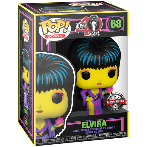 Elvira: Mistress of the Dark - Elvira Black Light Funko Pop!