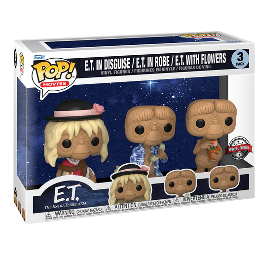 E.T. The Extra-Terrestrial - E.T with Flowers, Flannel Robe & Disguise Funko Pop!