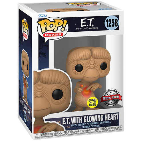 E.T. The Extra-Terrestrial - E.T. with Glowing Heart 40th Anniversary Glow in the Dark Pop! Vinyl Figure