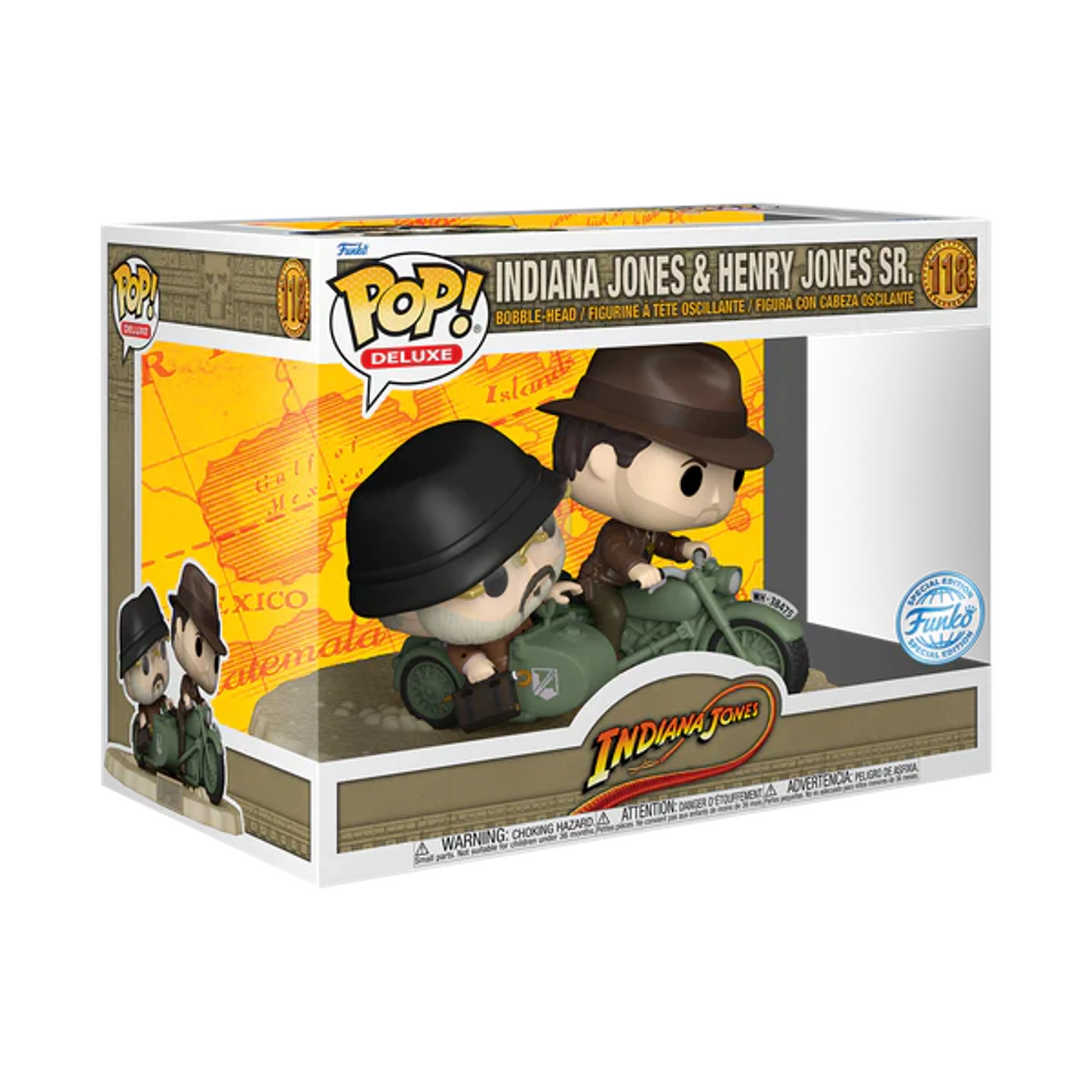 Indiana Jones - Indiana Jones & Henry Jones Sr. with bike Funko Pop!