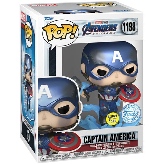 Avengers 4: Endgame - Captain America Metallic Glow Funko Pop!