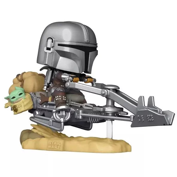 The Mandalorian on Speeder (with Grogu) Funko Pop! Ride