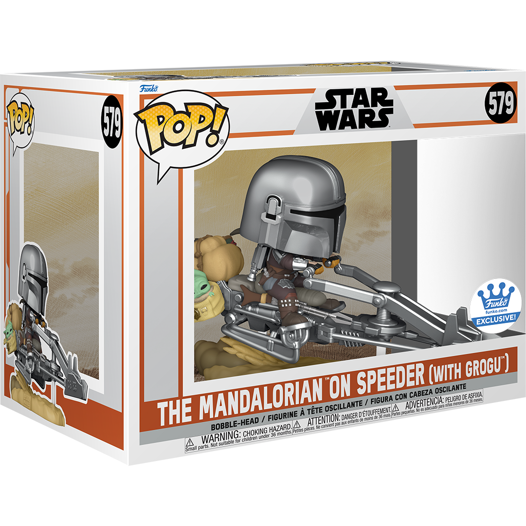 The Mandalorian on Speeder (with Grogu) Funko Pop! Ride