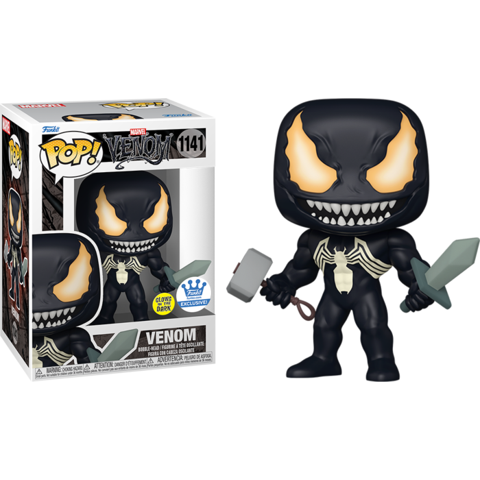 Venom - Venom with Mjolnir and Sword Glow Funko Pop! – Kronen-p0ps