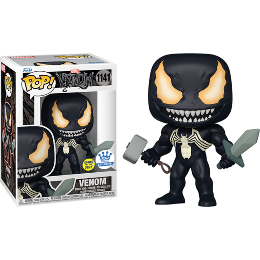 Venom - Venom with Mjolnir and Sword Glow Funko Pop! 