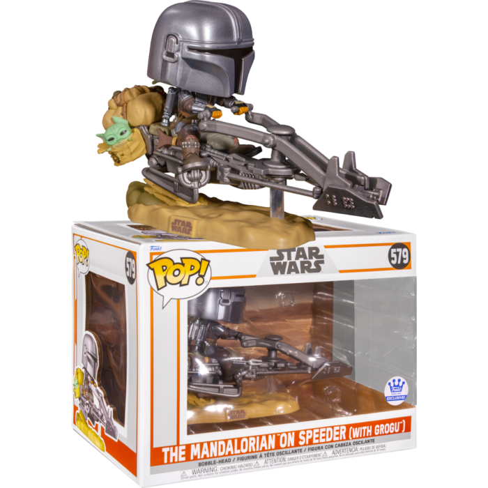 The Mandalorian on Speeder (with Grogu) Funko Pop! Ride