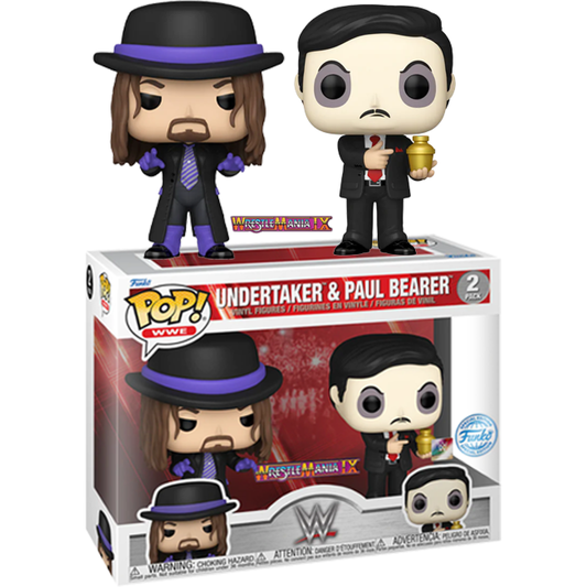 WWE - Undertaker & Paul Bearer Funko Pop! 2-Pack with Enamel Pin