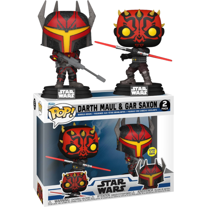 Star Wars: The Clone Wars - Darth Maul & Gar Saxon Glow Funko Pop! 2pack